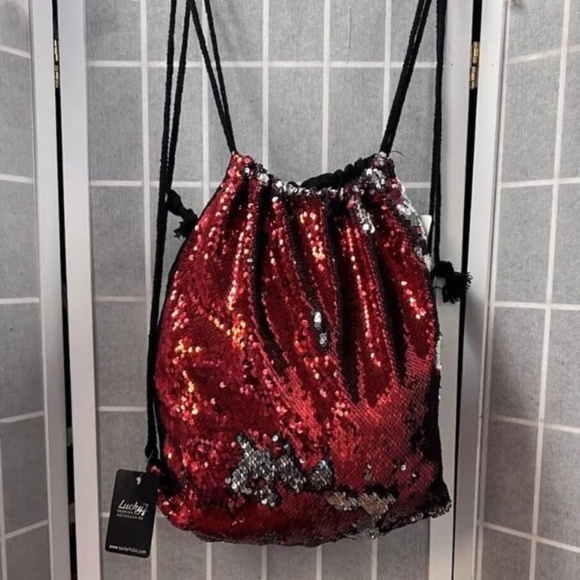 Lucky 7 , women, Made in USA, Bag Red Sequins For Party Nice Style .! - Picture 2 of 9